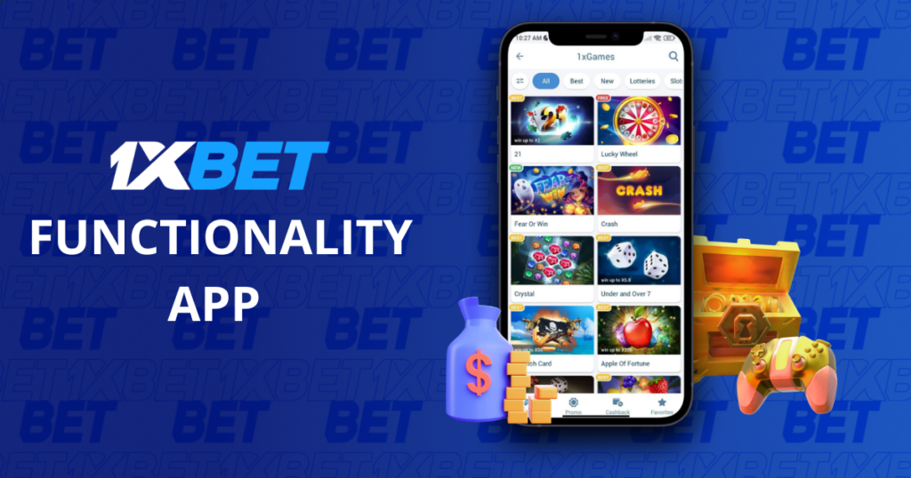 1xbet app functionality with mobile interface and gaming features overview